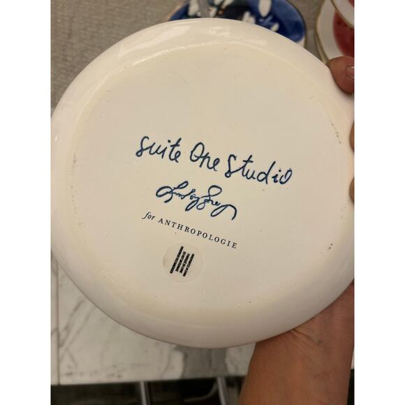 Set of 8 Anthropologie Suite One Studio Mimira 7 1/2" Plates Lindsay Emery - Picture 4 of 12